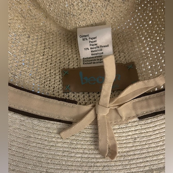 Beach by Flora Bella Paper Fedora Adjustable Hat NWOT - Picture 8 of 8